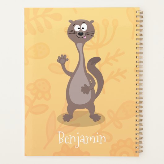 Funny weasel cartoon planner (Achterkant)