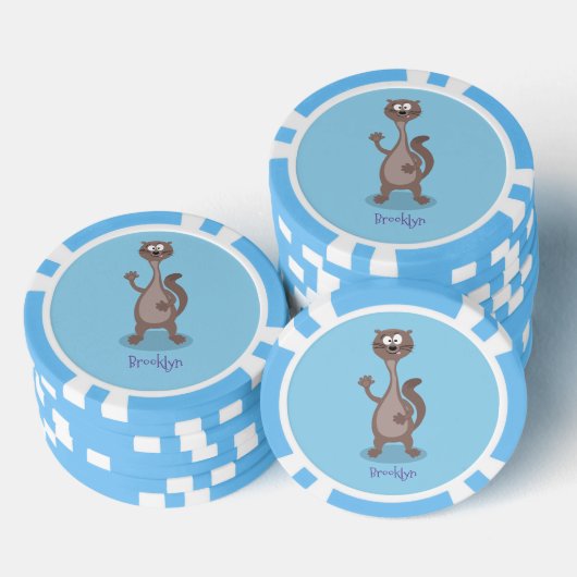 Funny weasel cartoon poker chips (Opstapeling)