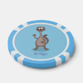Funny weasel cartoon poker chips (Enkel)