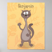 Funny weasel cartoon poster (Voorkant)