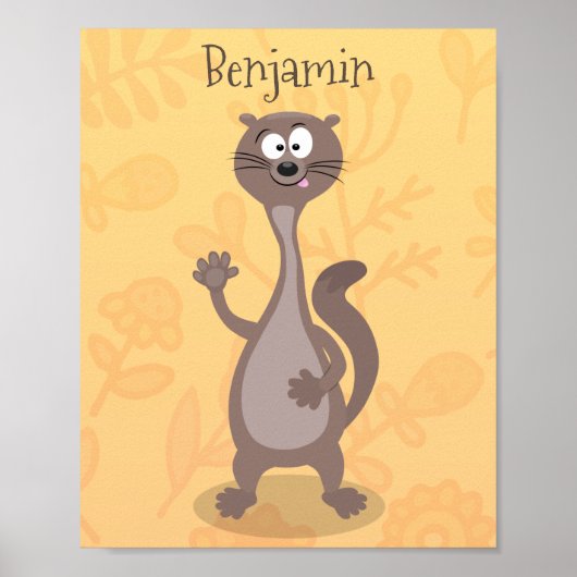 Funny weasel cartoon poster (Voorkant)