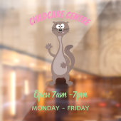 Funny weasel cartoon raamsticker (Vel 2)