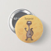 Funny weasel cartoon ronde button 5,7 cm (Voorkant /achterkant)