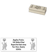 Funny weasel cartoon rubberstempel (Gestempeld)