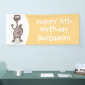 Funny weasel cartoon spandoek (Beurs)