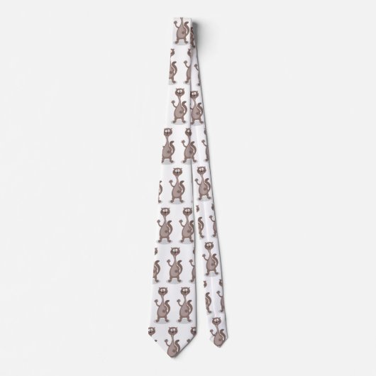 Funny weasel cartoon stropdas (Voorkant)