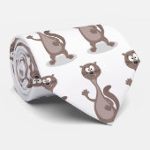 Funny weasel cartoon stropdas (Opgerold)