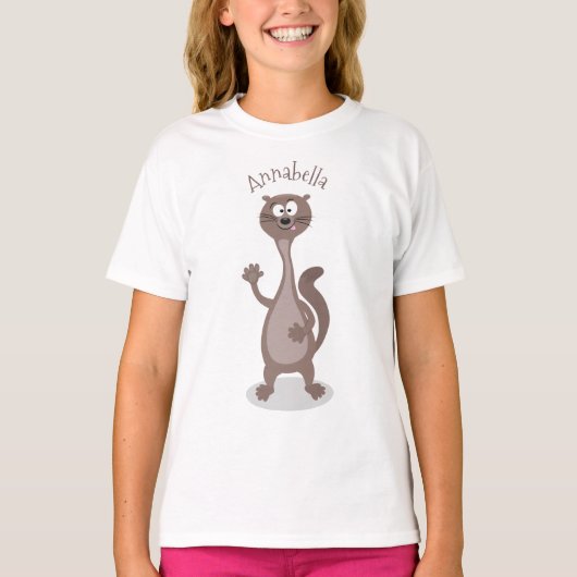 Funny weasel cartoon t-shirt (Voorkant)