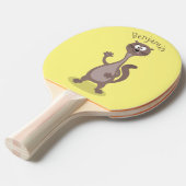 Funny weasel cartoon tafeltennisbatje (Voorkant Gekanteld)