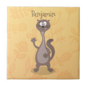 Funny weasel cartoon tegeltje (Voorkant)