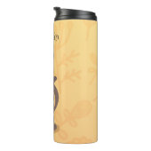 Funny weasel cartoon thermosbeker (Geroteerd rechts)