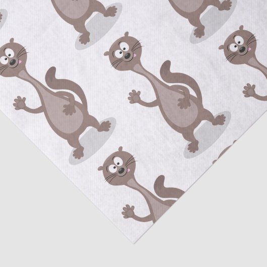 Funny weasel cartoon tissuepapier (Detail)