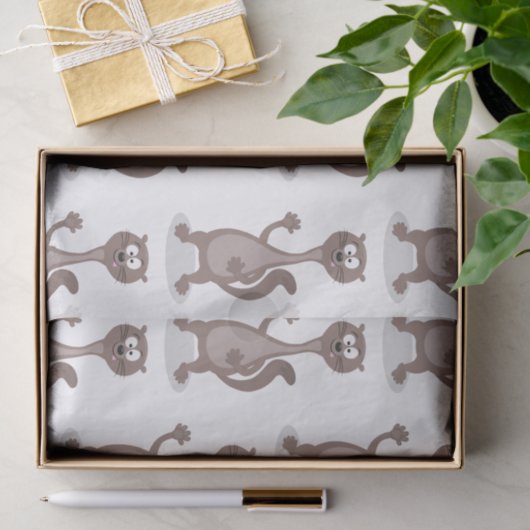 Funny weasel cartoon tissuepapier (Geschenk)