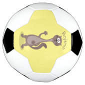 Funny weasel cartoon voetbal (Gedraaid)