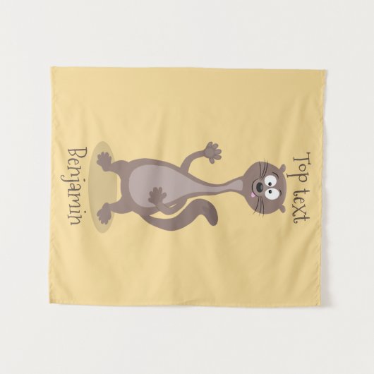 Funny weasel cartoon wandkleed (Voorkant (horizontaal))