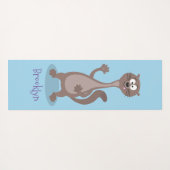 Funny weasel cartoon yogamat (Achterkant (horizontaal))