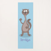 Funny weasel cartoon yogamat (Achterkant)