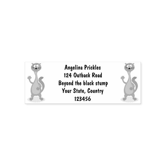 Funny weasel cartoon  zelfinktende stempel (Design)