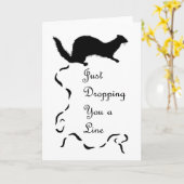 Funny Weasel Scat Blank Note Card, die een lijn la Kaart (Gele Bloem)