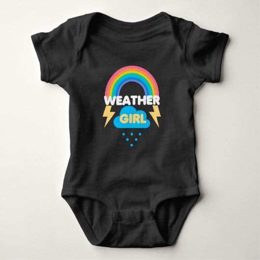 Funny Weather Girl Meteoroloog Cloud Romper (Voorkant)
