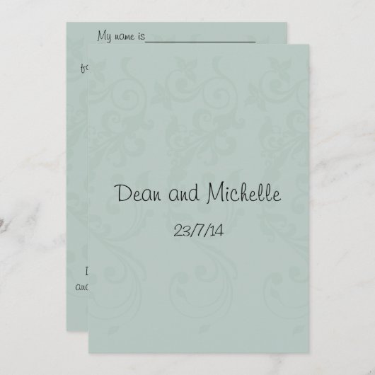 Funny Wedding Advice, commentaar Advieskaart (Voorkant / Achterkant)