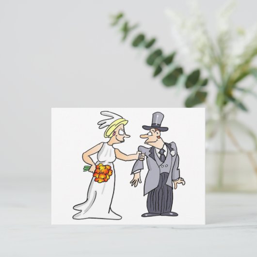 Funny Wedding Afbeelding Briefkaart (Staand voorkant)