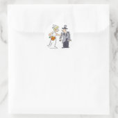 Funny Wedding Afbeelding Ronde Sticker (Tas)