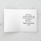 Funny Wedding Anniversay Wenskaart Kaart (Binnen)
