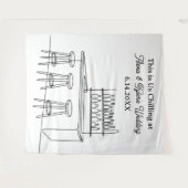 Funny Wedding Backdrop Photo Prop Wandkleed (Voorkant (horizontaal))