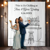 Funny Wedding Backdrop Photo Prop Wandkleed