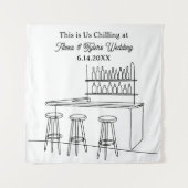 Funny Wedding Backdrop Photo Prop Wandkleed (Voorkant)