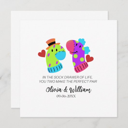 Funny Wedding Card, parketkaart, grappig Verloving Aankondiging (Voorkant / Achterkant)