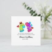 Funny Wedding Card, parketkaart, grappig Verloving Aankondiging (Staand voorkant)