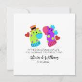 Funny Wedding Card, parketkaart, grappig Verloving Aankondiging (Voorkant)