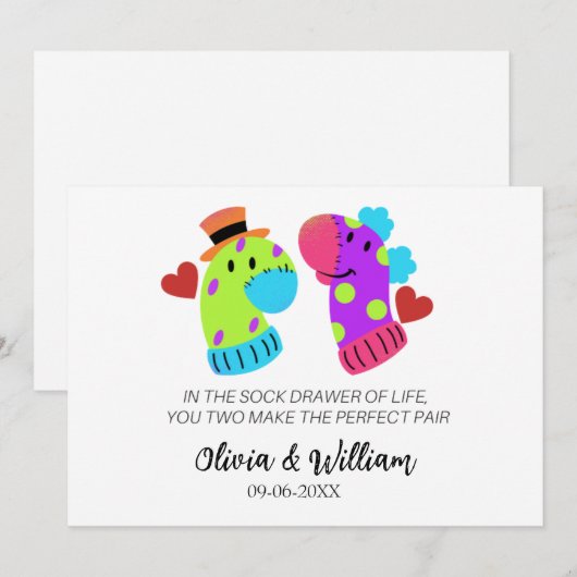 Funny Wedding Card, parketkaart, grappig Verloving Aankondiging (Voorkant / Achterkant)
