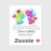 Funny Wedding Card, parketkaart, grappig Verloving Sticker (Vel)