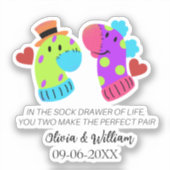 Funny Wedding Card, parketkaart, grappig Verloving Sticker (Voorkant)