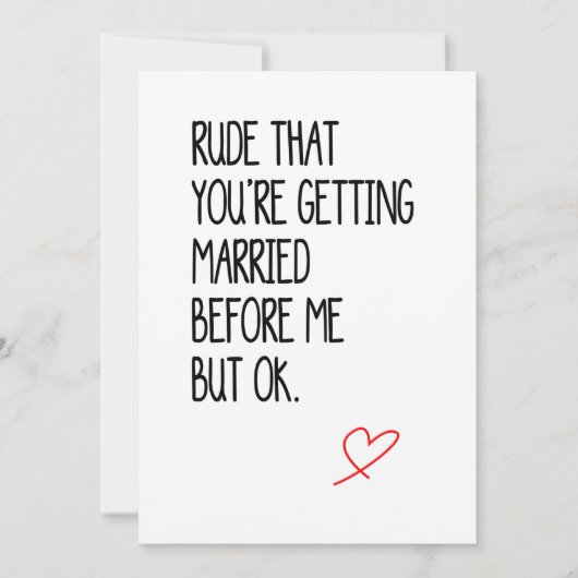 Funny Wedding Card/Verloving Card voor beste vrien Feestdagenkaart (Voorkant)