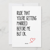 Funny Wedding Card/Verloving Card voor beste vrien Feestdagenkaart (Achterkant)