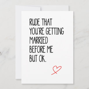 Funny Wedding Card/Verloving Card voor beste vrien Feestdagenkaart