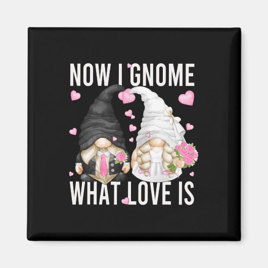 Funny Wedding Gnome Couple Pun Love Gezegde for Gr Magneet (Voorkant)