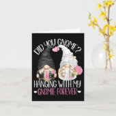 Funny Wedding Groom Bride Gnome Pun die met m Kaart (Gele Bloem)