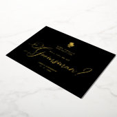 Funny Wedding Groomsman Minimalist Proposal Card Folie Uitnodiging (Gedraaid)