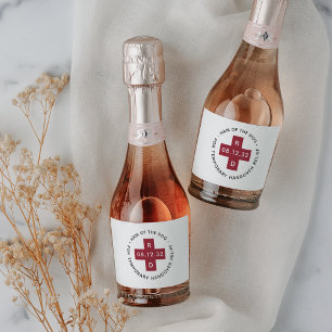 Funny Wedding Hangover Relief "Hair of the Dog" Sparkling Wijnetiket