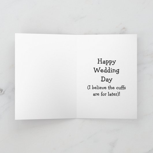 Funny Wedding Humor Wenskaart Kaart (Binnen)
