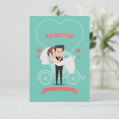 Funny Wedding Invitation Card Kaart (Staand voorkant)