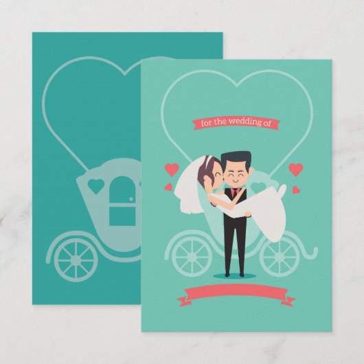 Funny Wedding Invitation Card Kaart (Voorkant / Achterkant)