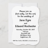 Funny Wedding Invitation for Cat Lovers Kaart (Achterkant)