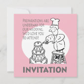 Funny Wedding Invitation met Giant Wedding Cake Kaart (Voorkant)