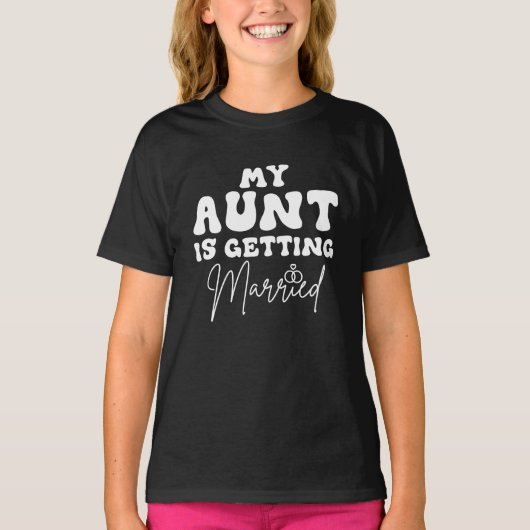 Funny Wedding Jokes Mijn tante wordt getrouwd T-shirt (Voorkant)
